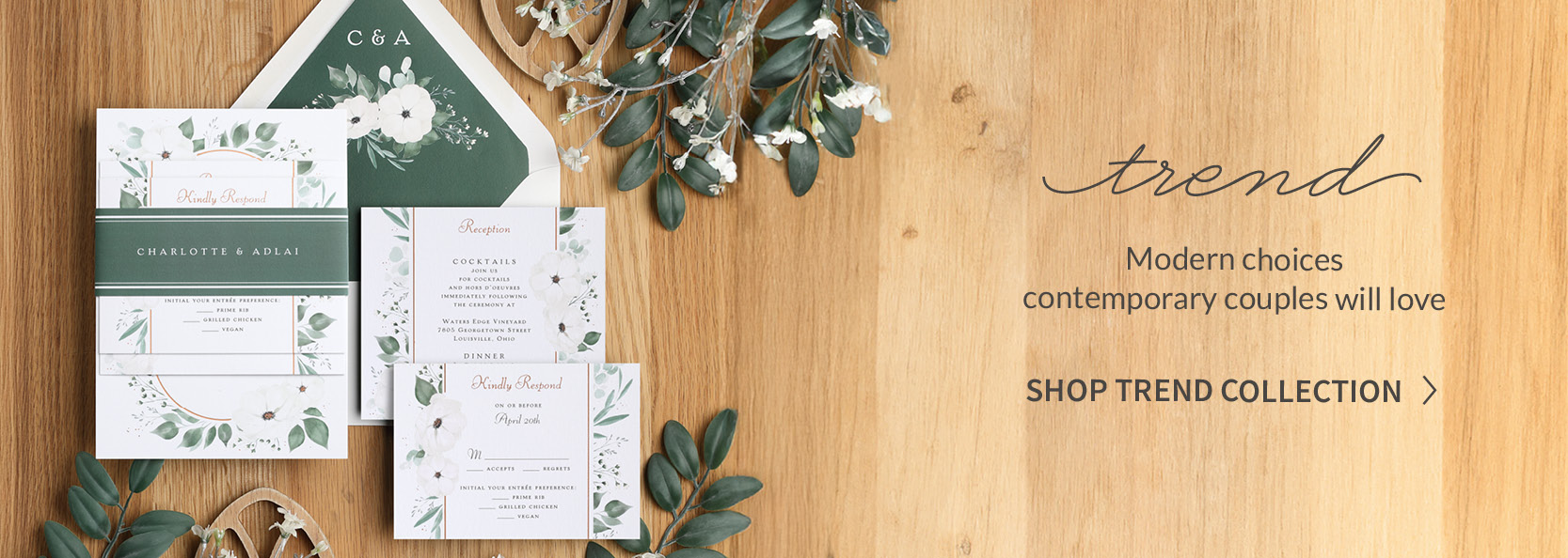 trend wedding banner